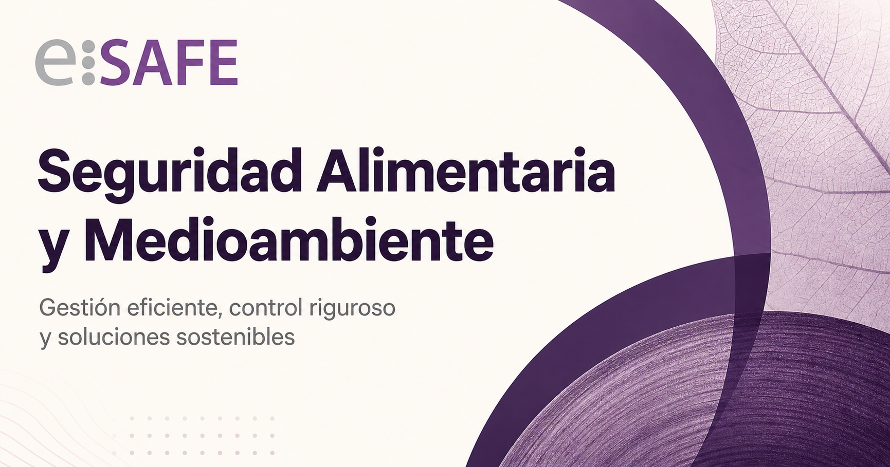 Portada de la web de consultoría ESAFE sobre seguridad alimentaria y medioambiente